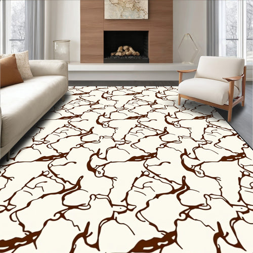 Abstract Organic Flow Pattern Rug