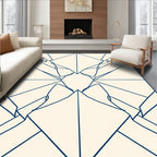 Geometric Symmetry Lines Art Rug