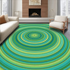Concentric Circles Geometric Rug