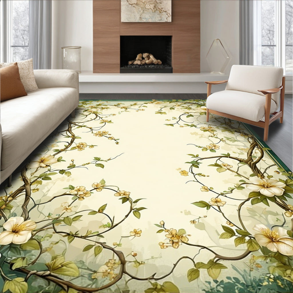 Vine and Floral Botanical Nature Rug