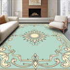 Art Nouveau Sunburst Floral Pattern Rug