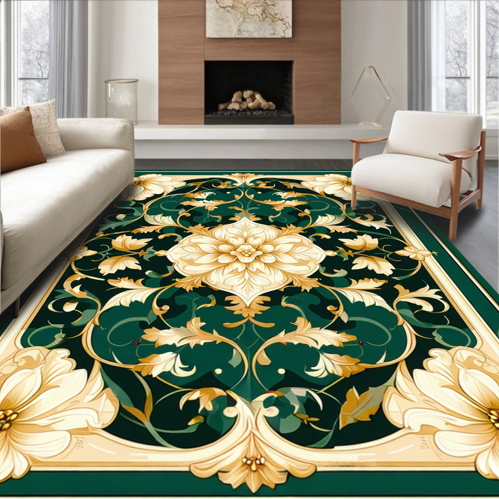 Ornate Floral Pattern Rug