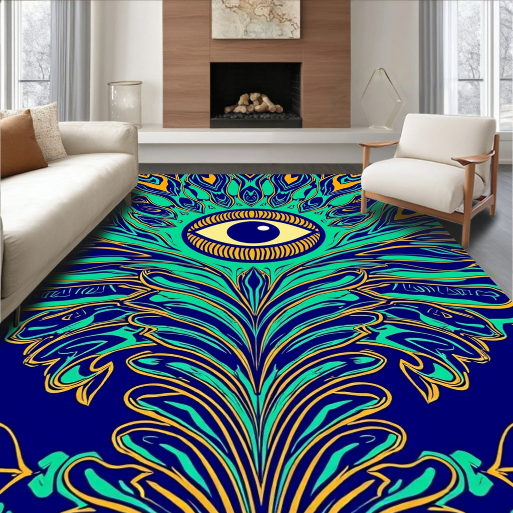 Psychedelic Eye Swirl Pattern Rug