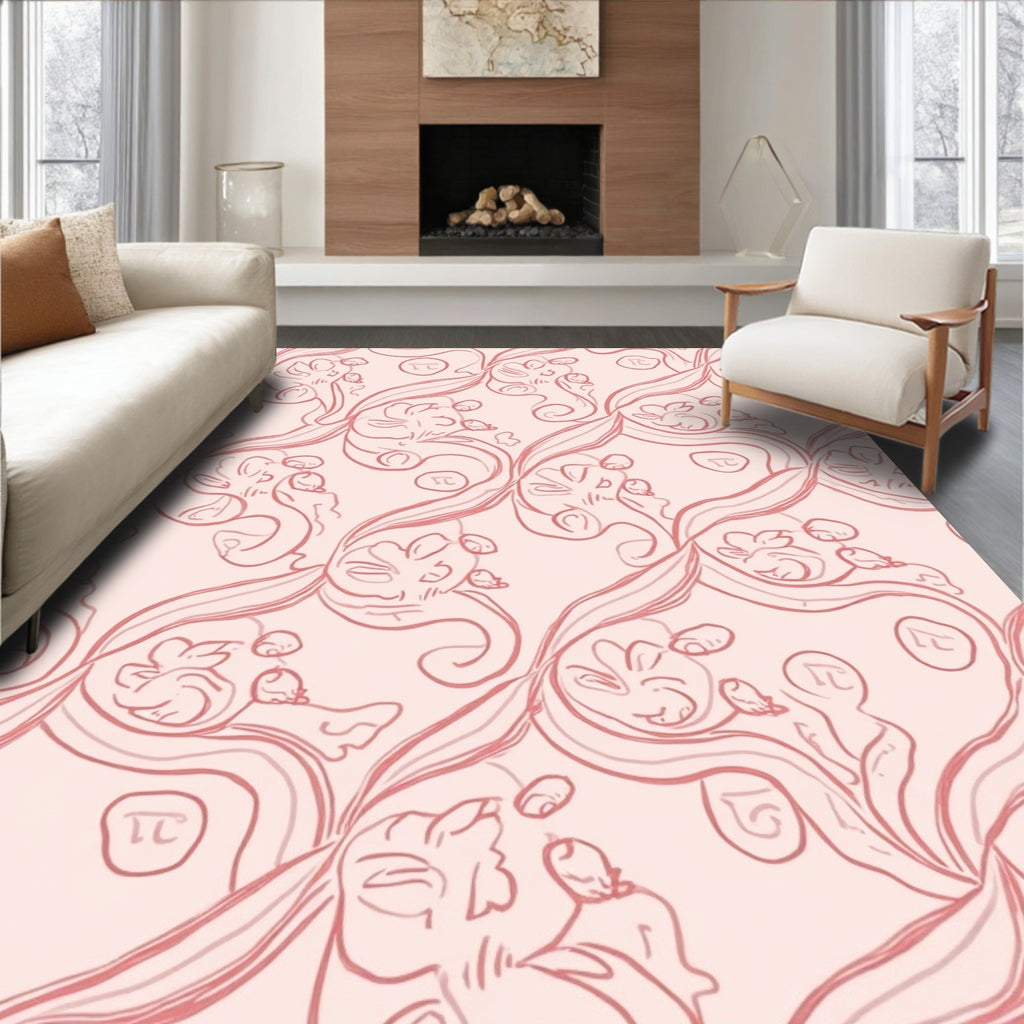 Art Nouveau Floral Scroll Delight Rug