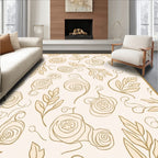Floral Swirls Leaf Pattern Design Rug