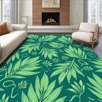 Tropical Leaf Pattern Design Rug