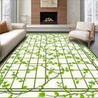 Green Vine Lattice Decorative Rug