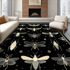 Elegant Insect Collection Design Rug