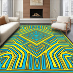 Bold Geometric Symmetrical Pattern Rug