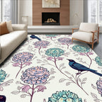 Birds Floral Garden Pattern Rug