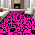Abstract Splatter Swirl Pattern Rug