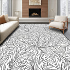 Botanical Leaf Pattern Design Rug