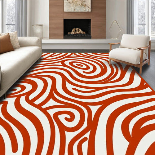 Abstract Flowing Lines Pattern Rug