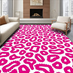 Hot Pink Leopard Print Pattern Rug