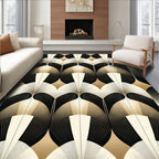 Glamorous Fan Art Deco Pattern Rug