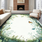 Enchanted Forest Butterfly Digital Art Rug