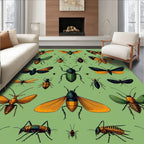 Nature Insects Collection Design Rug