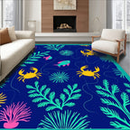 Marine Life Pattern Sea Exploration Design Rug