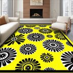 Bold Floral Sunburst Pattern Rug
