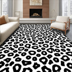 Bold Black Animal Print Pattern Rug