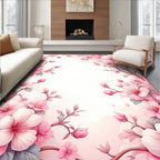 Pink Floral Blossom Arrangement Rug