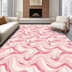 Soft Pink Swirl Pattern Rug