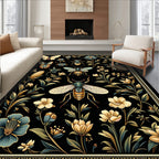 Ornate Insect and Floral Garden Design Rug