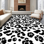 Bold Black Animal Spots Pattern Rug