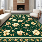 Elegant Floral Vine Patterned Rug