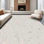 Delicate Floral Line Art Rug