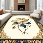 Ornate Floral Lotus Design Rug