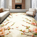 Blossoming Branches with Birds Design Rug