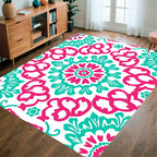 Vibrant Mandala Floral Pattern Rug