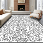 Art Nouveau Floral Scrollwork Rug