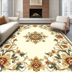 Ornate Floral Scrollwork Design Rug