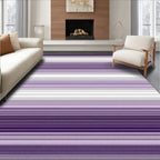 Fascinating Horizontal Purple Lines Design Rug