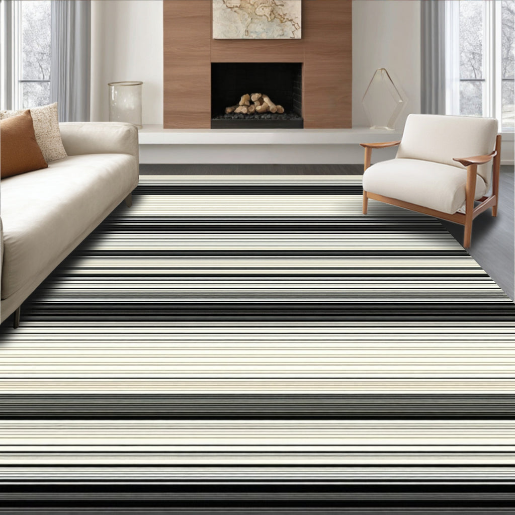 Delicate Striped Subtle Contrast Rug