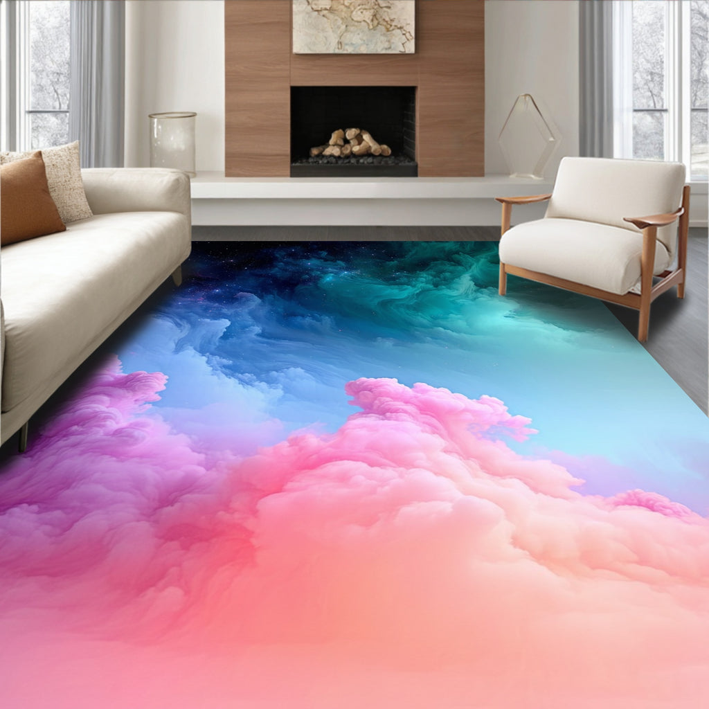 Nebula Swirls Abstract Design Rug