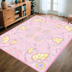 Art Nouveau Swirls and Floral Pattern Rug