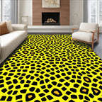 Yellow Leopard Spots Pattern Rug