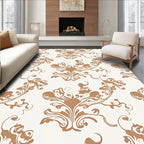 Bronze Floral Scroll Pattern Rug