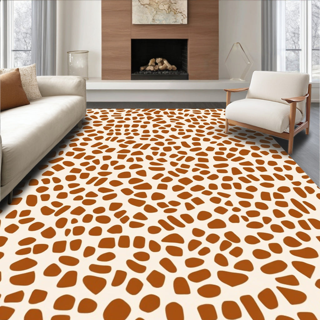 Organic Giraffe Spot Pattern Rug
