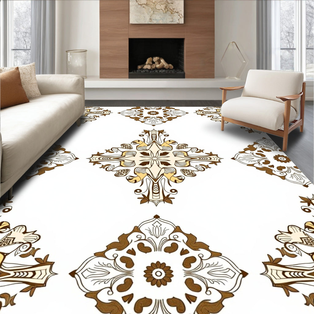 Intricate Floral medallion Pattern Rug