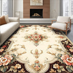 Ornate Floral Vintage Arrangement Rug