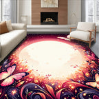 Enchanting Butterfly Starry Night Garden Rug