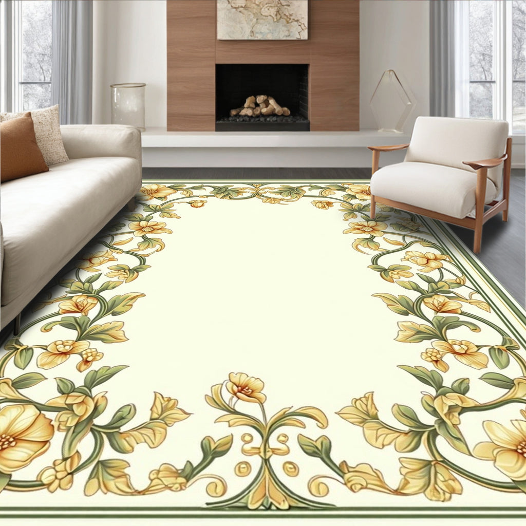 Vine Floral Ornate Garden Rug