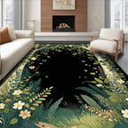 Enchanted Forest Butterfly Botanical Rug
