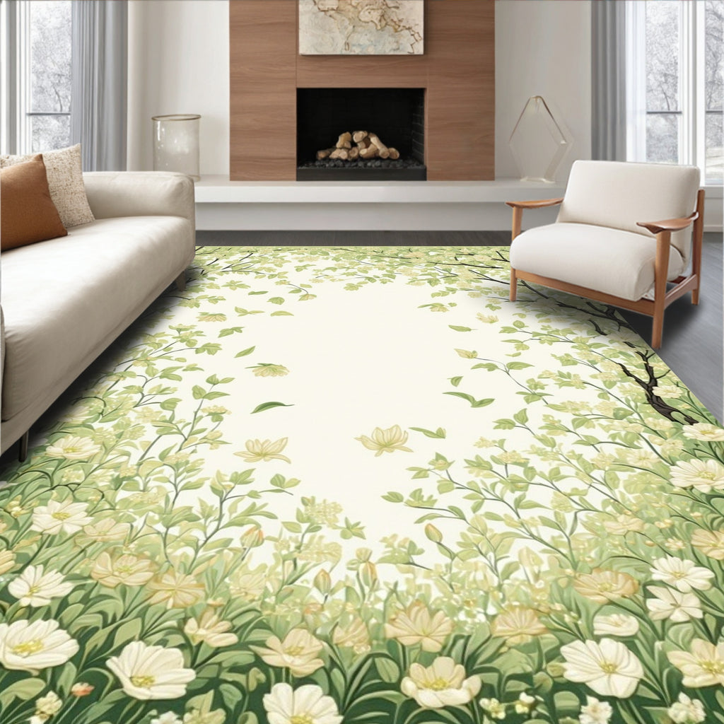 Spring Blossom Garden Pattern Rug