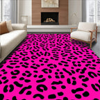 Hot Pink Leopard Print Pattern Rug
