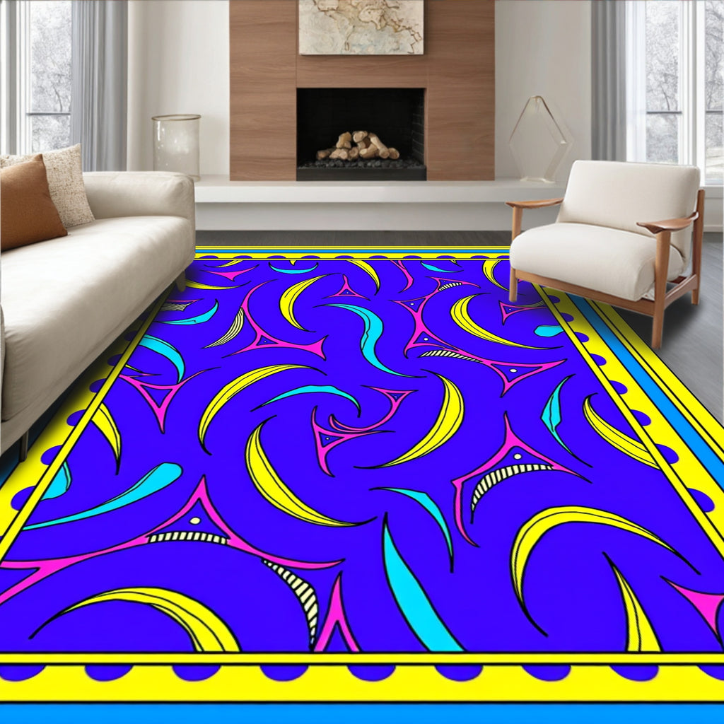 Bold Abstract Shapes Dynamic Rug